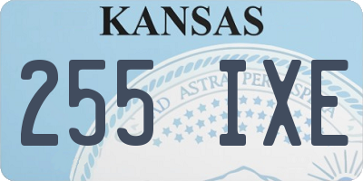 KS license plate 255IXE