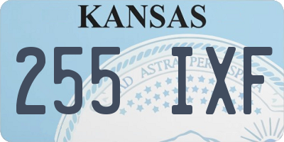 KS license plate 255IXF