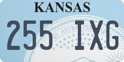 KS license plate 255IXG