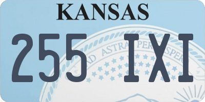 KS license plate 255IXI