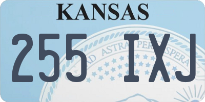 KS license plate 255IXJ