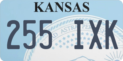 KS license plate 255IXK