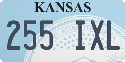 KS license plate 255IXL