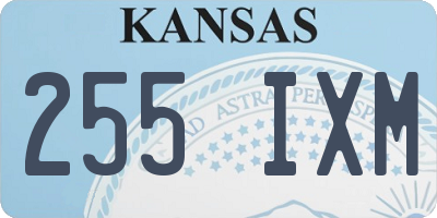 KS license plate 255IXM