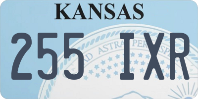 KS license plate 255IXR