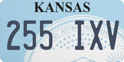 KS license plate 255IXV