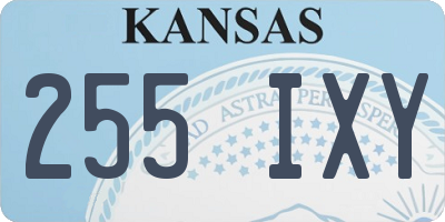 KS license plate 255IXY