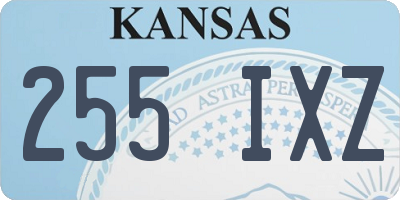 KS license plate 255IXZ