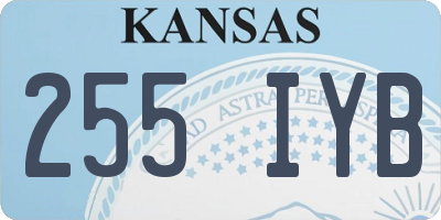 KS license plate 255IYB