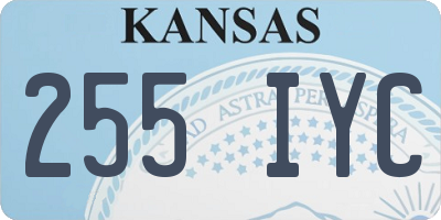 KS license plate 255IYC
