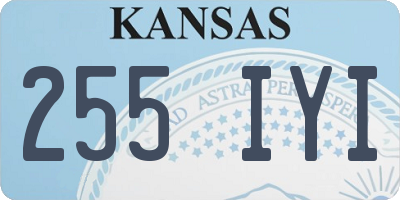 KS license plate 255IYI