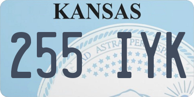 KS license plate 255IYK