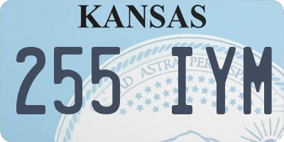 KS license plate 255IYM