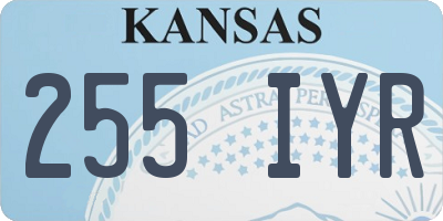 KS license plate 255IYR