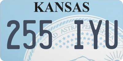 KS license plate 255IYU