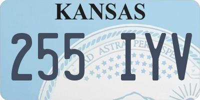KS license plate 255IYV