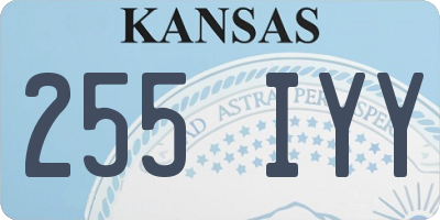 KS license plate 255IYY