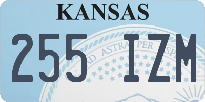 KS license plate 255IZM