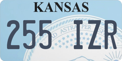 KS license plate 255IZR