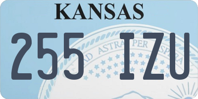 KS license plate 255IZU