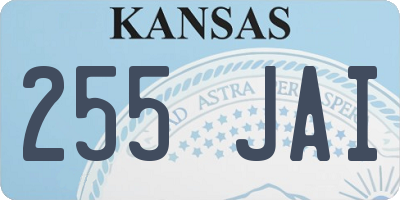 KS license plate 255JAI