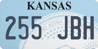 KS license plate 255JBH
