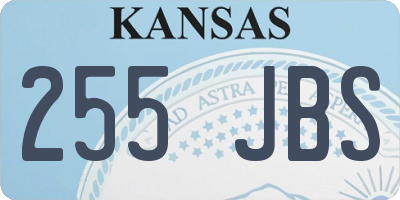 KS license plate 255JBS