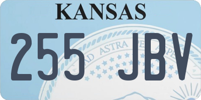 KS license plate 255JBV