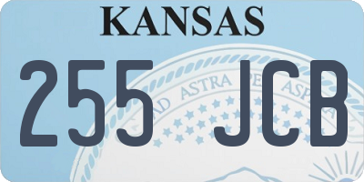 KS license plate 255JCB