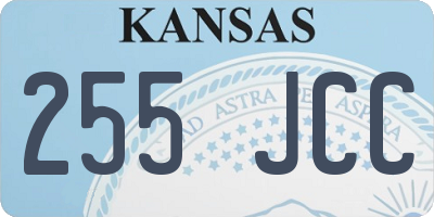 KS license plate 255JCC