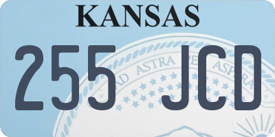 KS license plate 255JCD