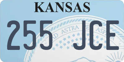 KS license plate 255JCE