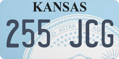 KS license plate 255JCG