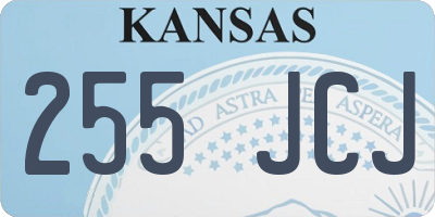 KS license plate 255JCJ