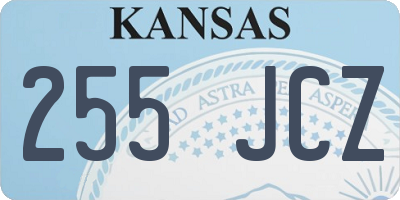 KS license plate 255JCZ