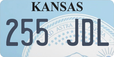 KS license plate 255JDL