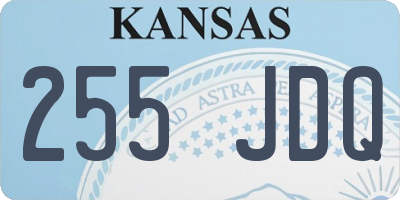 KS license plate 255JDQ