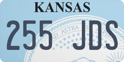 KS license plate 255JDS