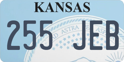 KS license plate 255JEB
