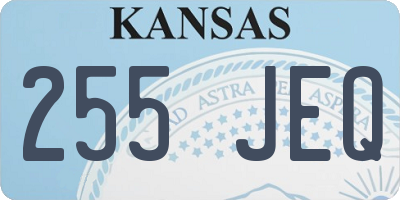 KS license plate 255JEQ