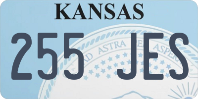 KS license plate 255JES