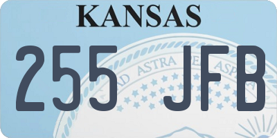 KS license plate 255JFB