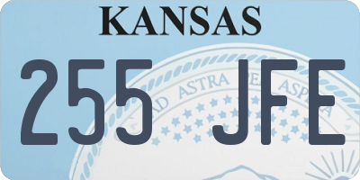 KS license plate 255JFE