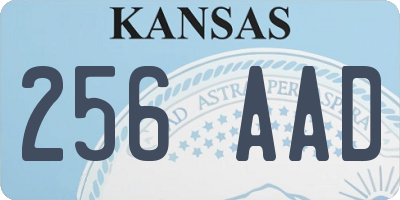 KS license plate 256AAD
