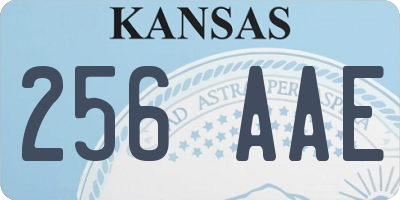 KS license plate 256AAE