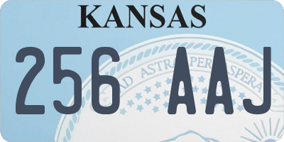 KS license plate 256AAJ