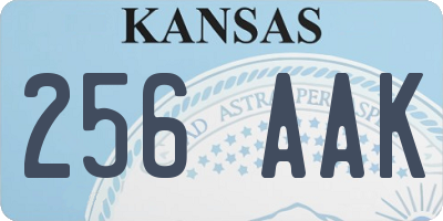 KS license plate 256AAK