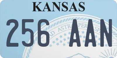 KS license plate 256AAN