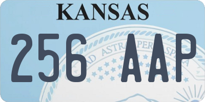 KS license plate 256AAP