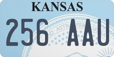 KS license plate 256AAU